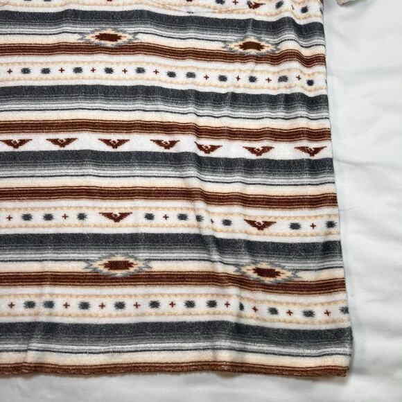 Sendero Provisions Cantina Polo Shirt Size L Terry Cloth Southwest Pearl Snaps - Picture 5 of 15